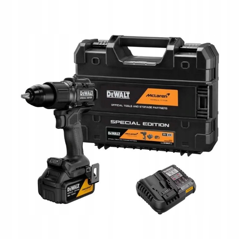 Wiertarko-wkrętarka DeWALT x McLAREN DCD86MP1T 18V Xr 1x5Ah 90Nm zestaw