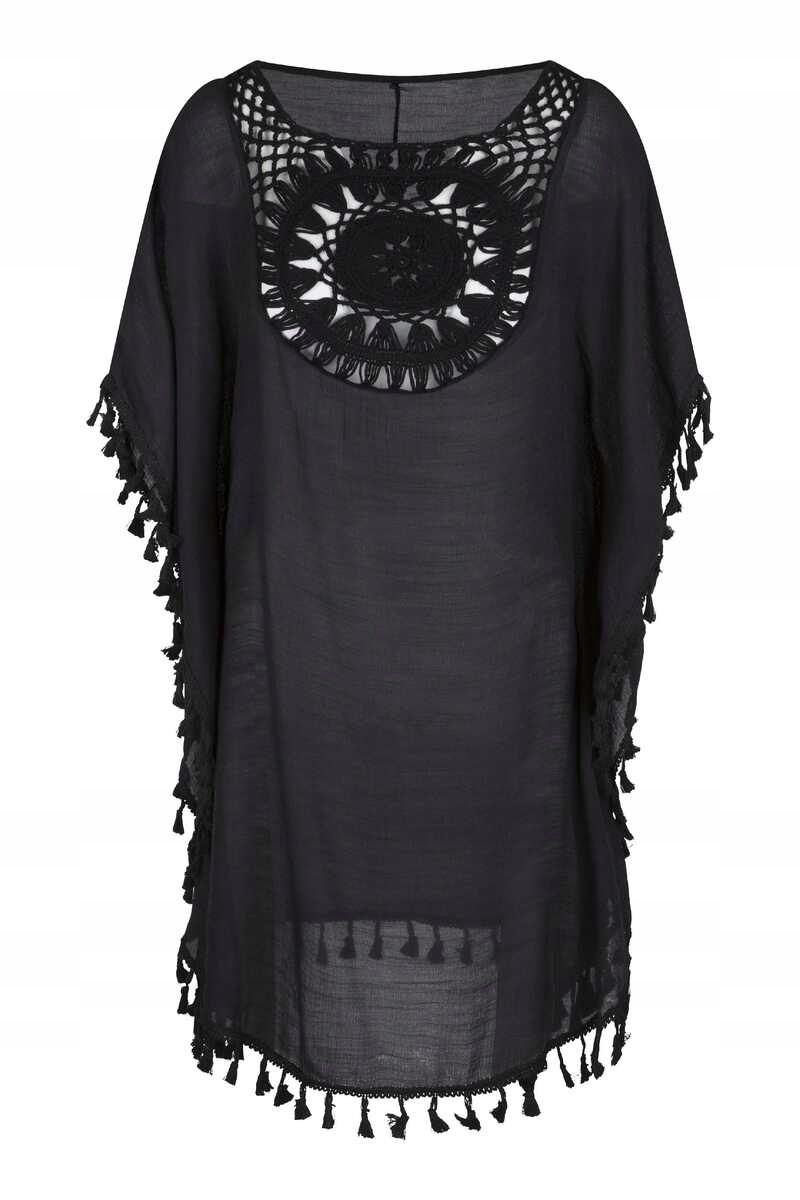 LingaDore Plážová tunika 7222 černá 2XL/3XL