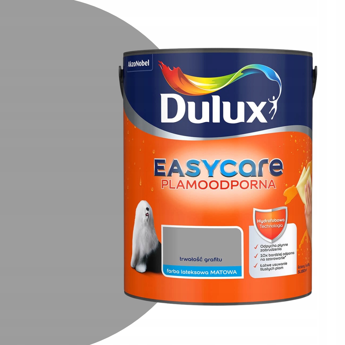 Dulux EasyCare Farba Plamoodporna 5L Trwałość grafitu