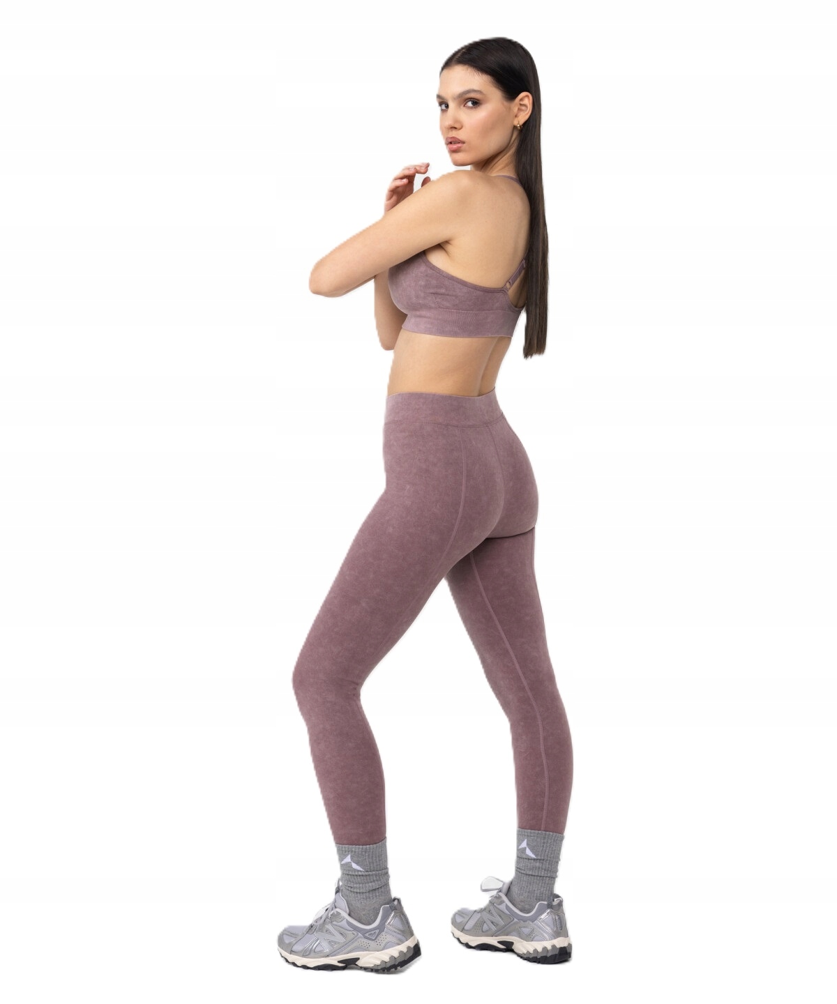 Legginsy getry damskie sportowe bezszwowe Marble Story Carpatree Xs różowy