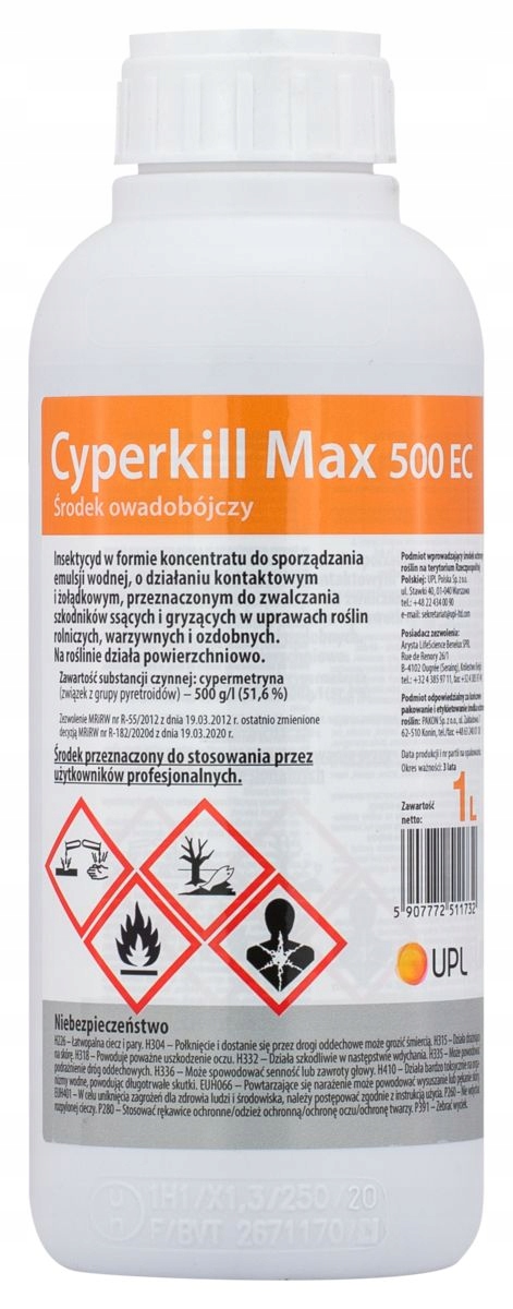

Cyperkill Max 500EC owadobójczy stonka mszyce 0,5L