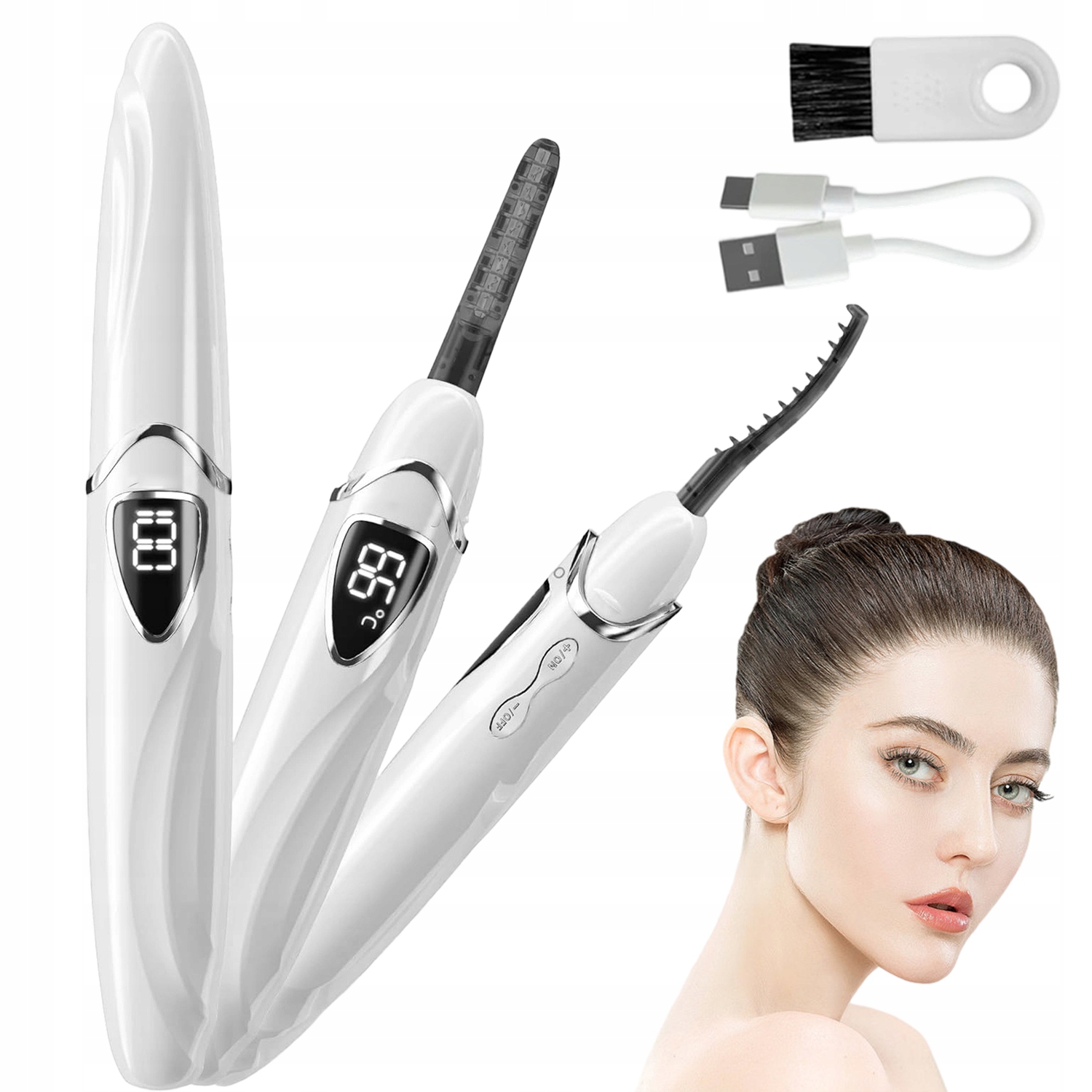 Elektrická Řasenka Kompaktní A Přenosná 60C-90C 400MAH Bílá