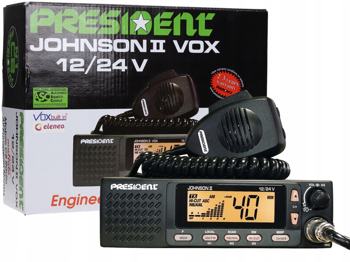

Radio Cb do ciężarówki President Johnson II BG8