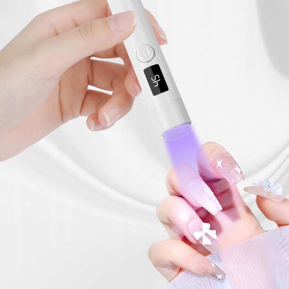 LOPHE Przenośna LED Lampa UV Do Gelnokci Biała — miniatura 4
