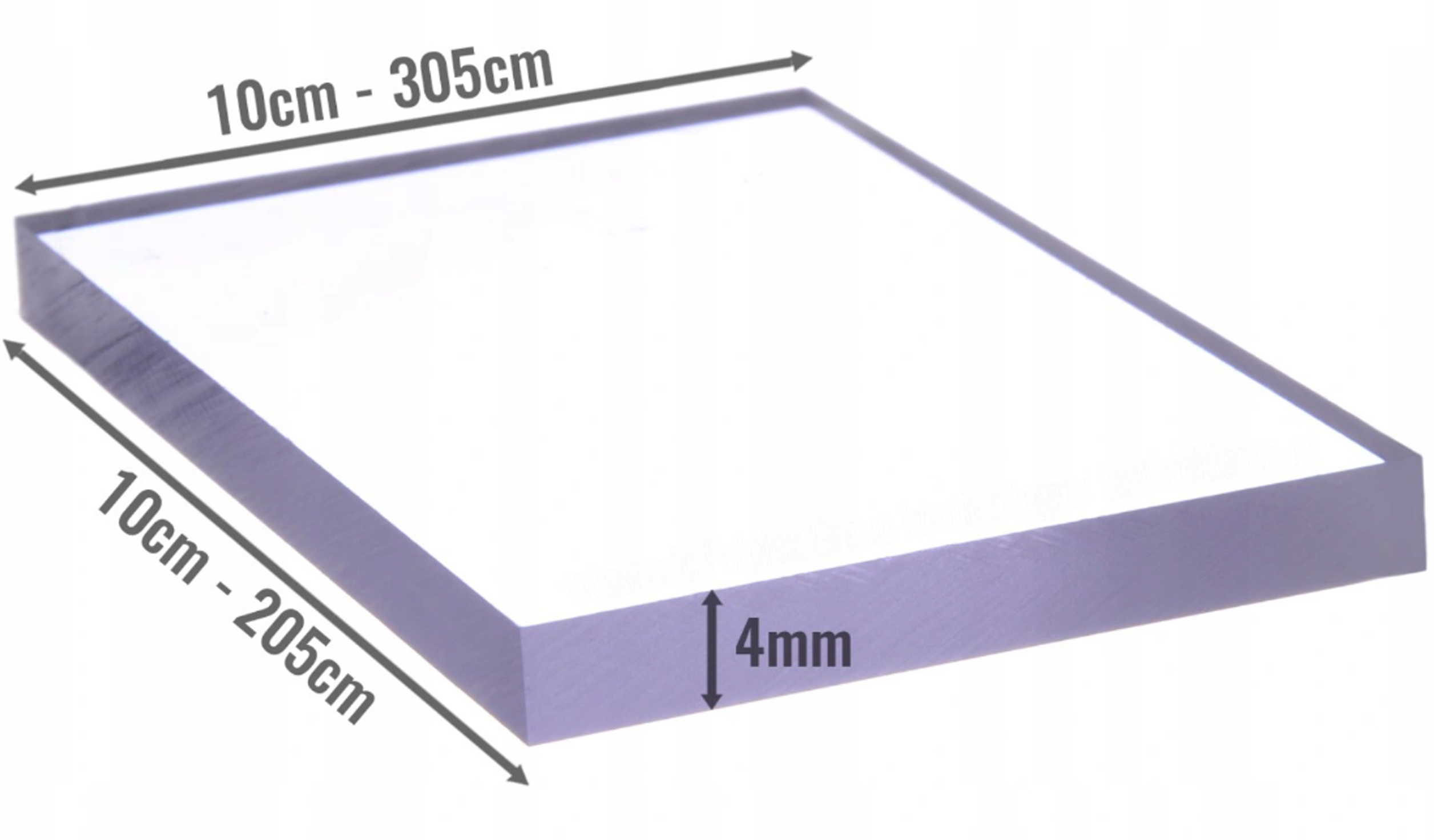 SZYBA Z POLIWĘGLANU - 4mm - Na Wymiar Kod producenta 6786978876