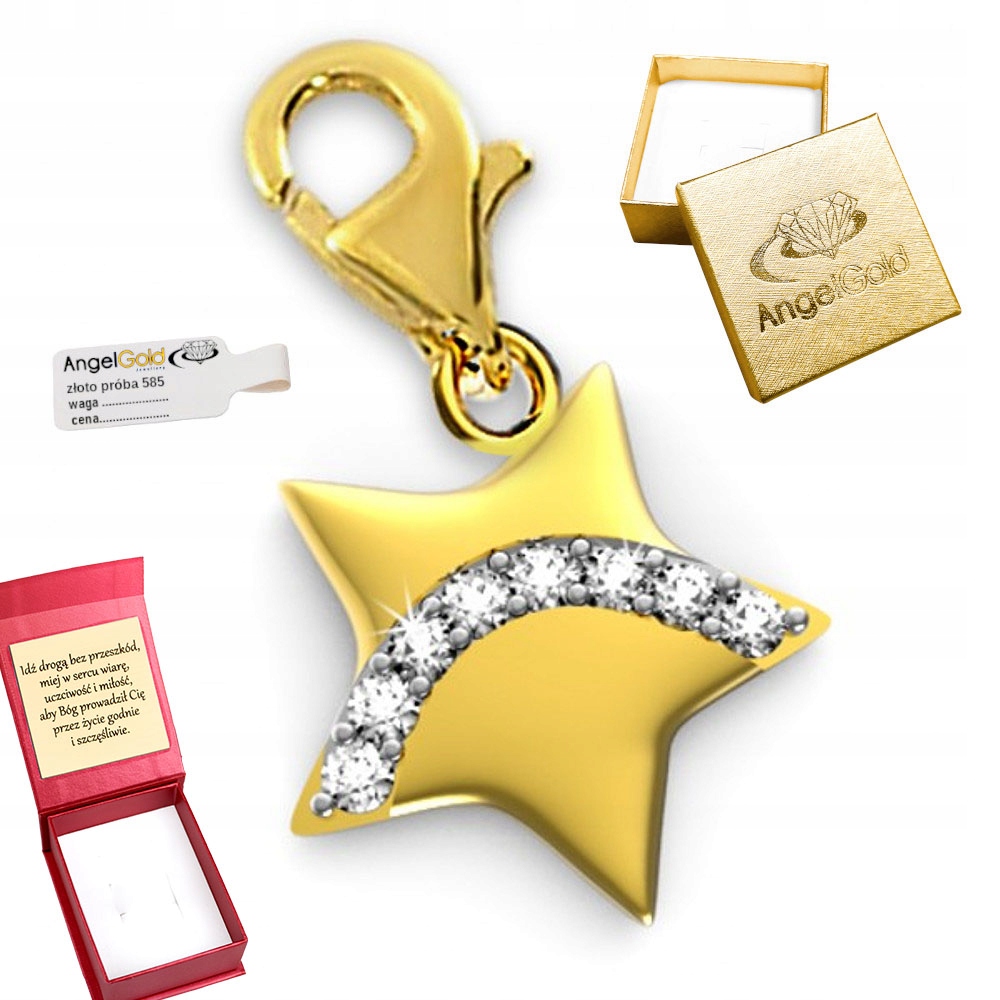 Přívěsek Hvězdička Se Zirkony Zlato 585