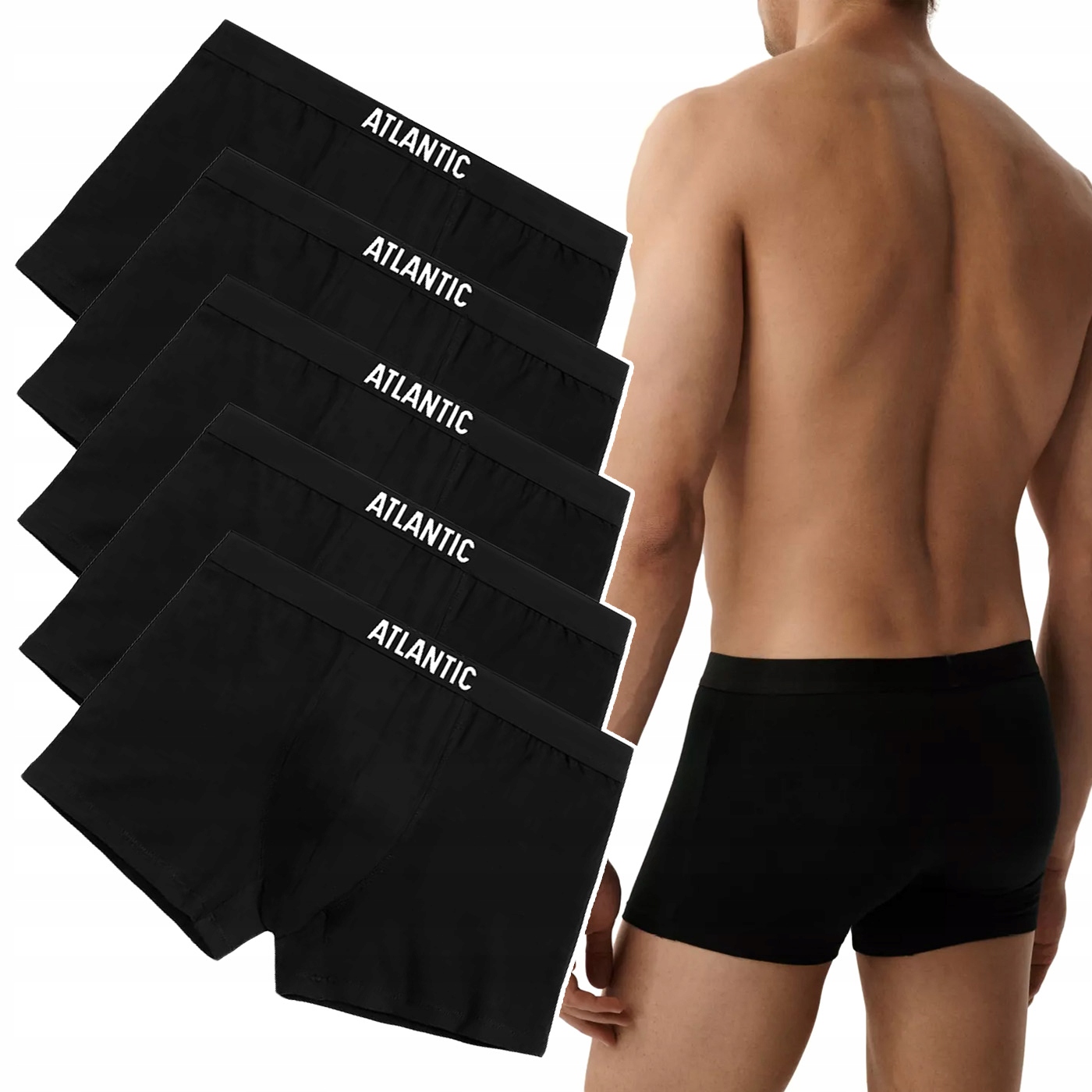 Pánské Boxerky Sport Atlantic 5BMH-011 Kraťasy z bavlny 5-PAK L