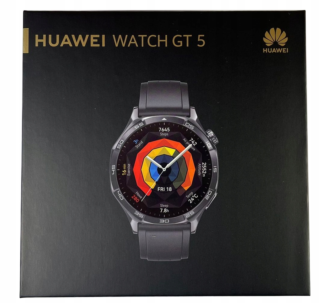 Smartwatch Huawei Watch GT 5 GPS 46mm Amoled NFC Wi-Fi Bluetooth czarny