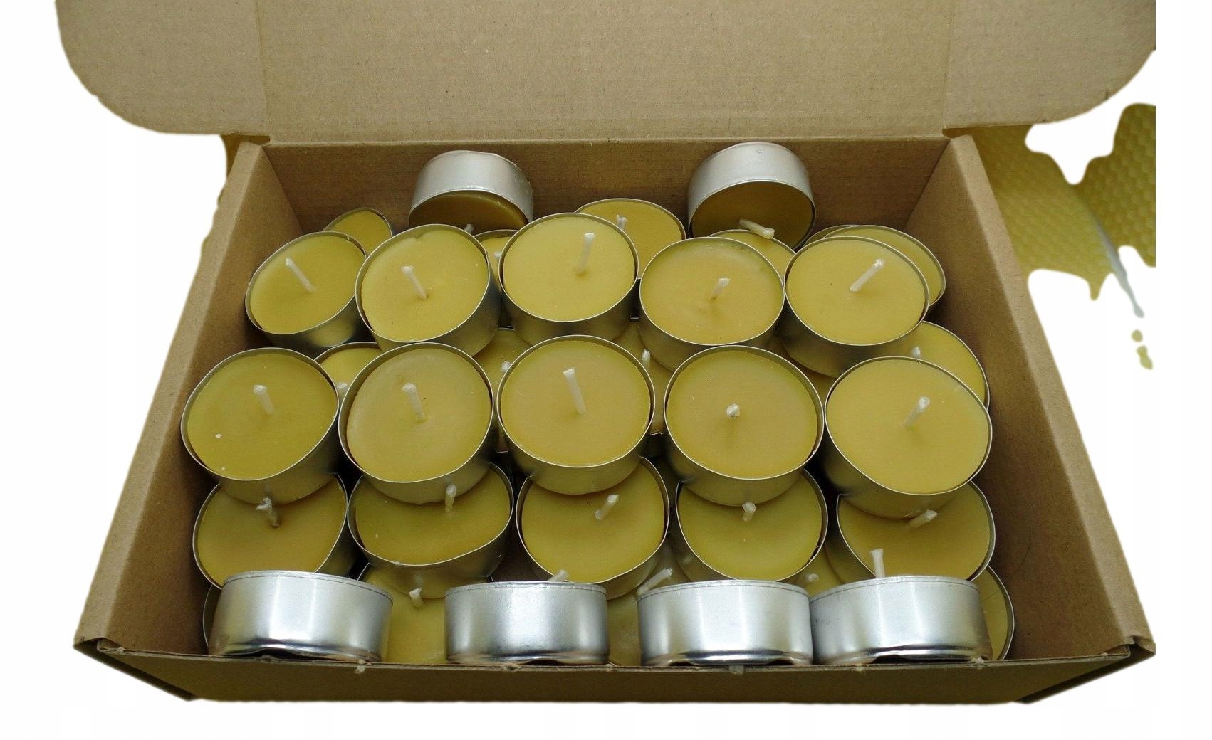 

Zestaw tealight podgrzewacze wosk pszczeli 30 szt