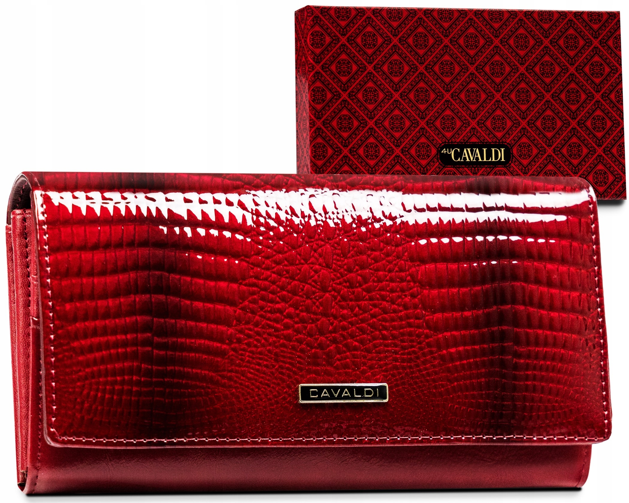 

Cavaldi damski portfel skórzany zatrzask