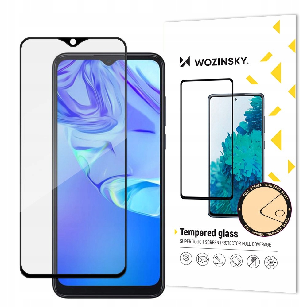 Wytrzymałe szkło hartowane 9H na cały ekran Tcl 305 z ramką Case Friendly c