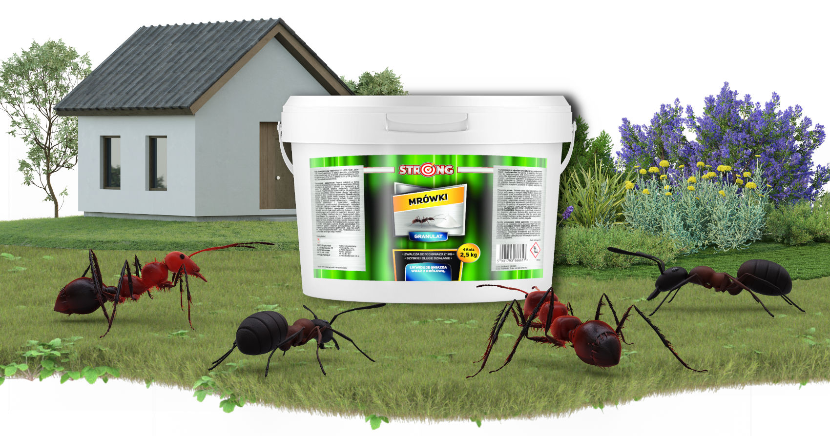 STRONG na mrówki trutka preparat 2.5kg Producent Strong
