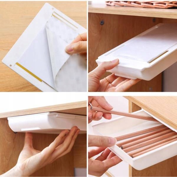 Szuflada organizer pod biurko ZESTAW maskownica Szerokość produktu 15.5 cm