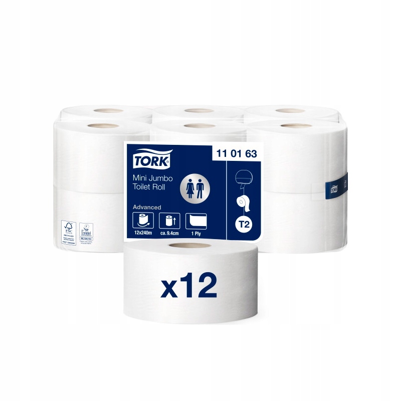 

Tork 110163 - Papier toaletowy mini jumbo, 1w, T2