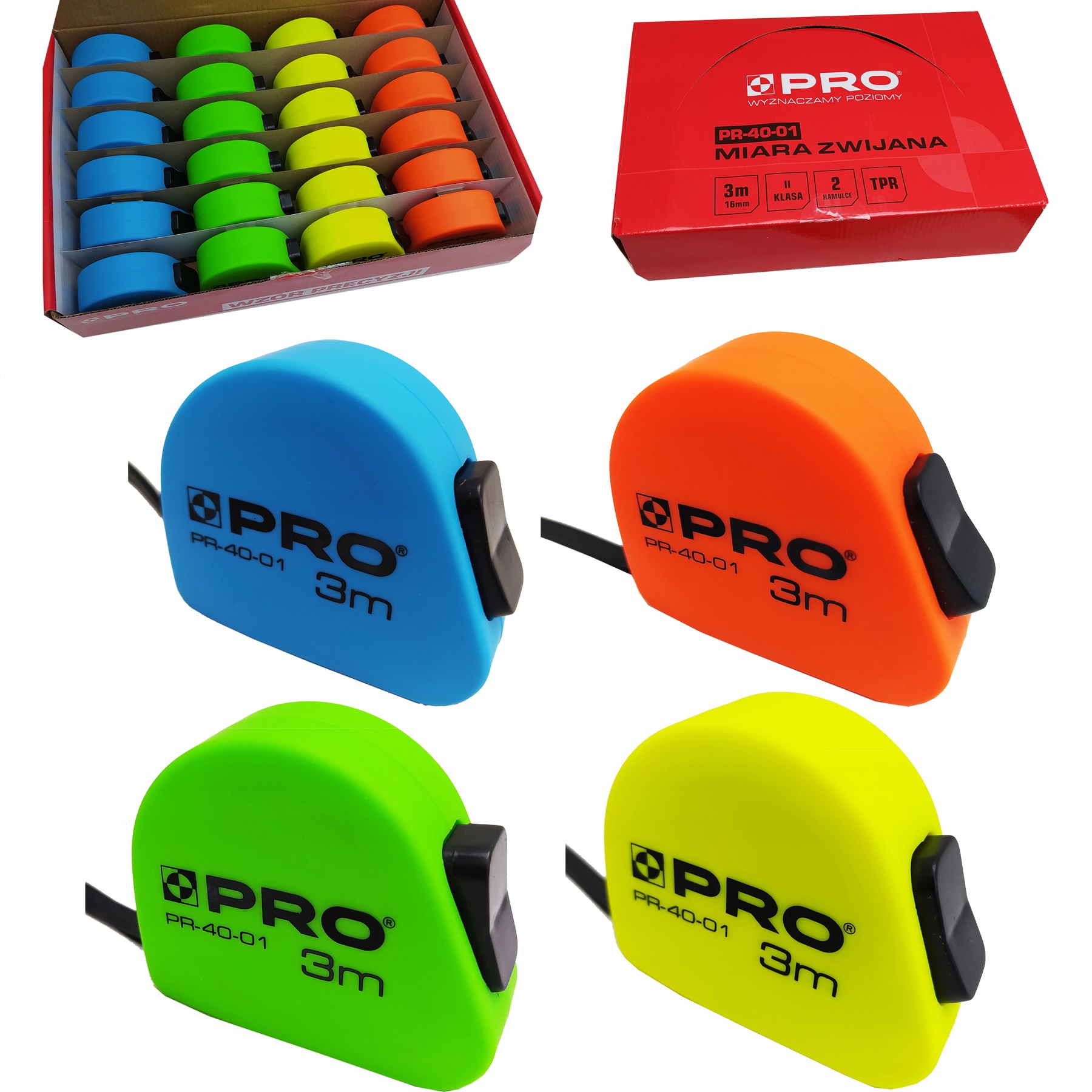 

Pro Miara Zwijana Metrówka Kolorowa PR-40-01 3M