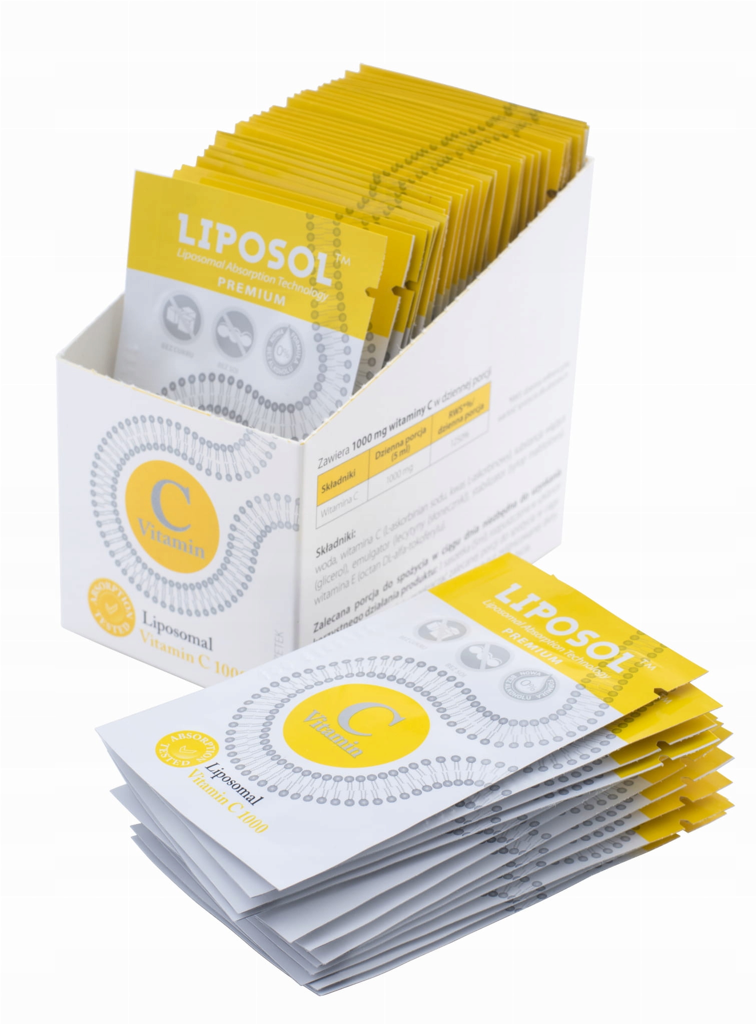 Liposomalna Witamina C 1000mg saszetki Odporność Przeziębienie Aliness — 4