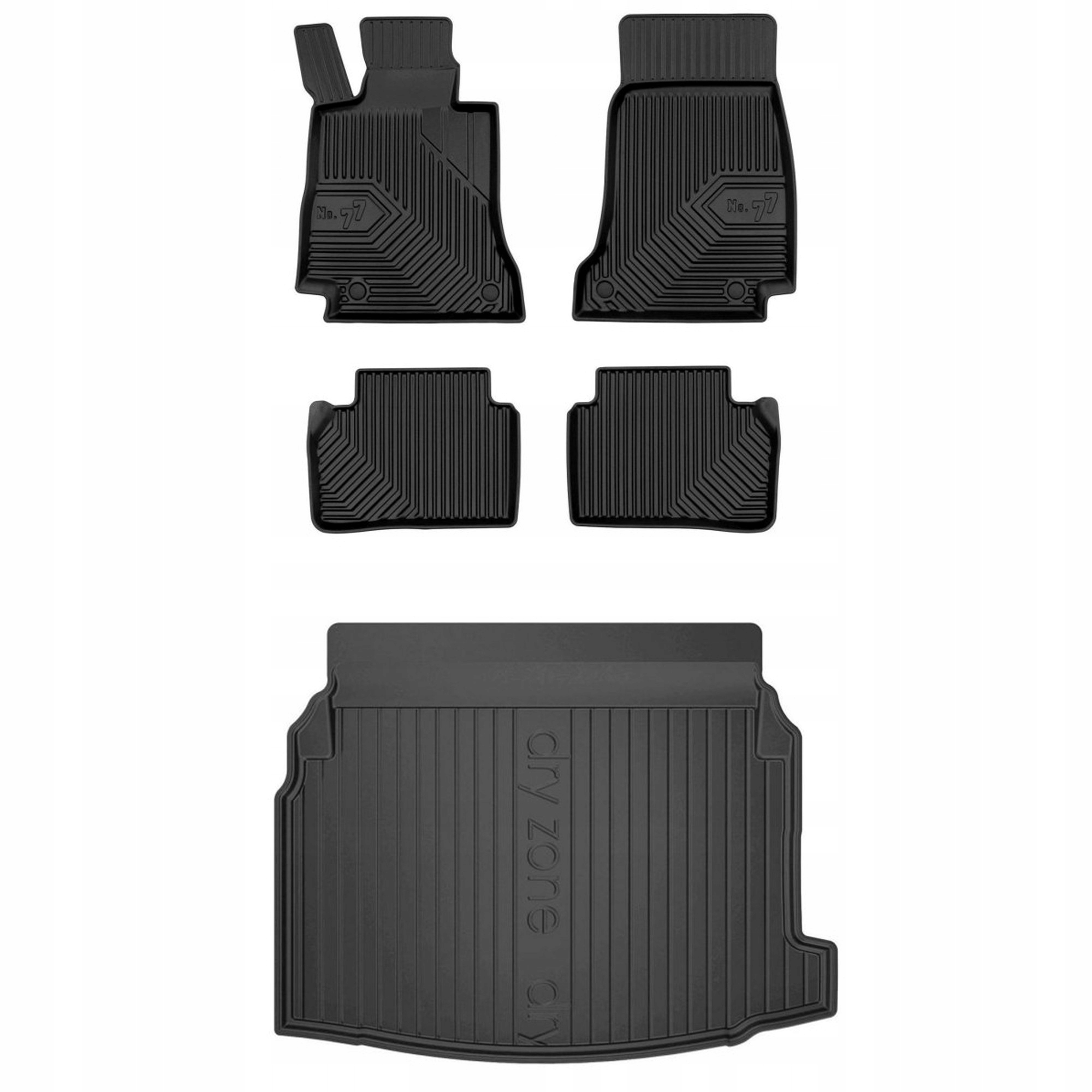 Gumová sada koberčekov a rohoží Mercedes trieda E W213 2016-2023 Sedan, bez re