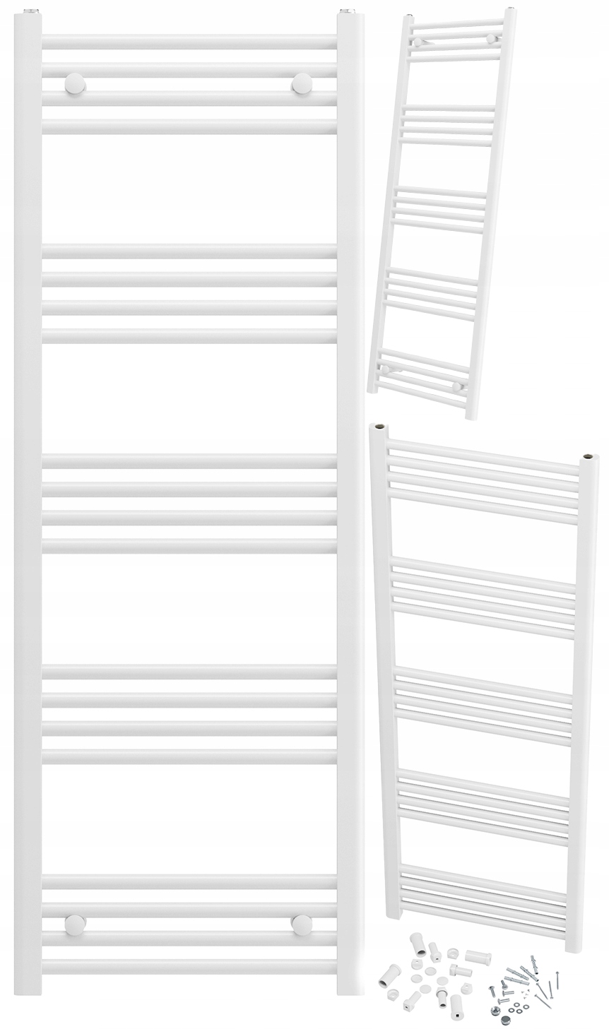 Kúpeľňový Ohrievač Biely Rebrík 50x140 cm Moderný Kaloryfer Breno