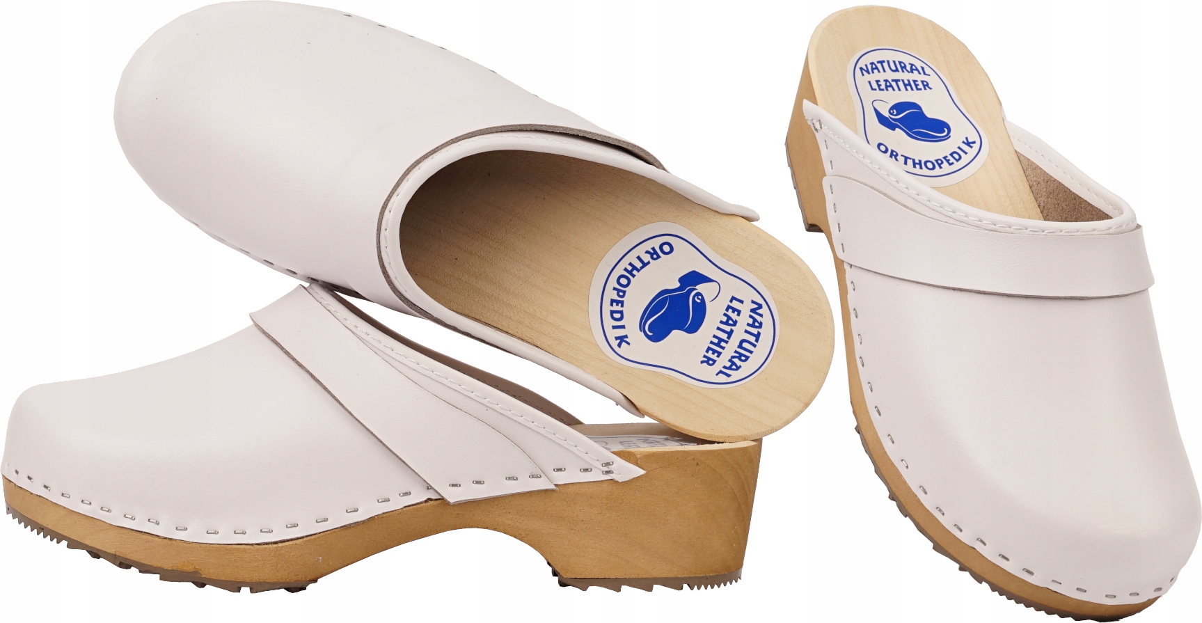 Dámské kožené dřeváky pro práci v domě zahrady Nazouváky 35