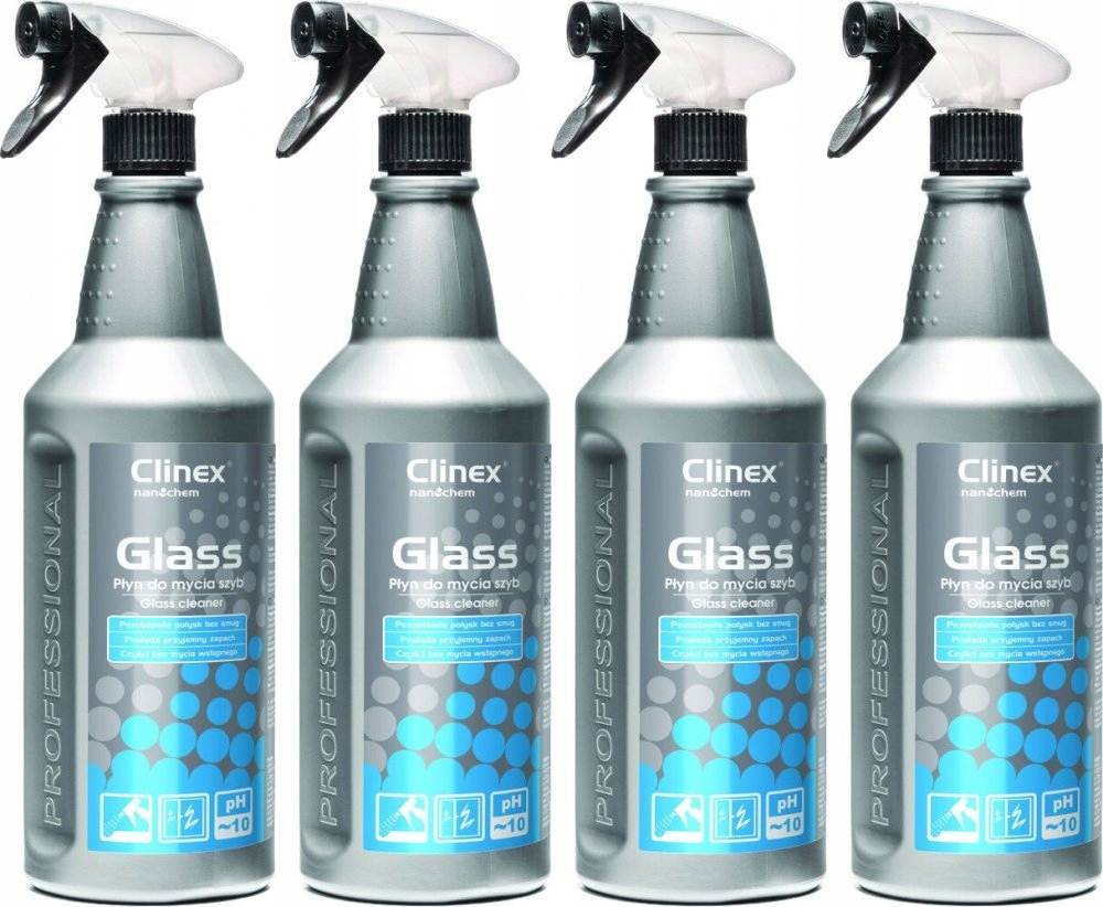 Płyn do mycia szyb Clinex Glass 1l x4