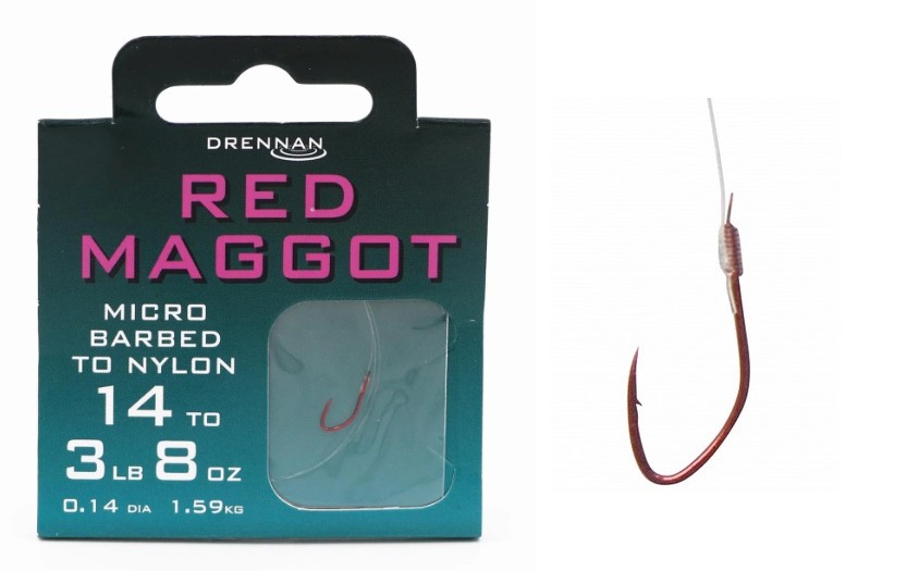 Gotowe Przypony Drennan Red Maggot 0,12mm Nr20