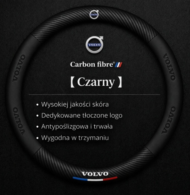 Pokrowiec na kierownicę Premium Volvo