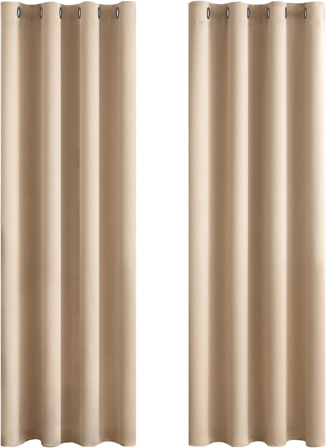 Miulee 2 kusy zatemňovacích závesov na kolieskach 140 x 225 cm, béžové