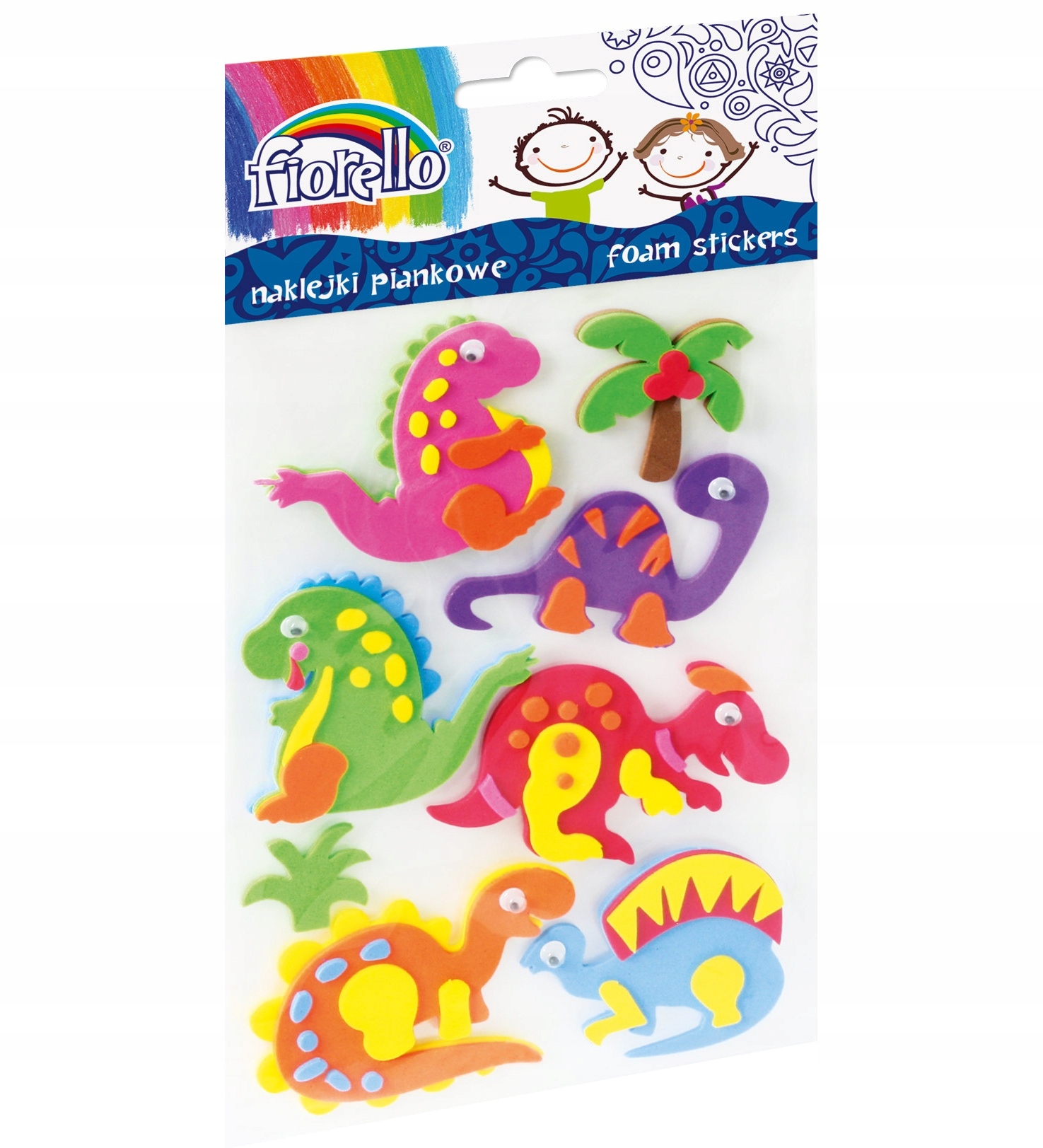 

Samoprzylepne dinozaury piankowe naklejki Fiorello