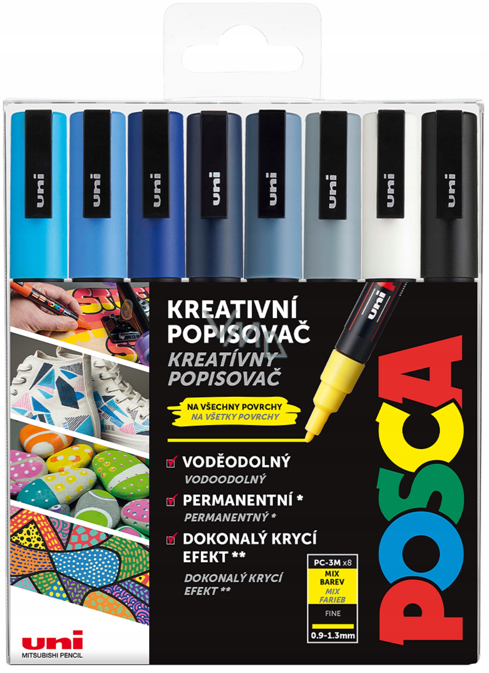 Posca Univerzální sada akrylátových popisovačů 0,9 1,3 mm mix chladných t