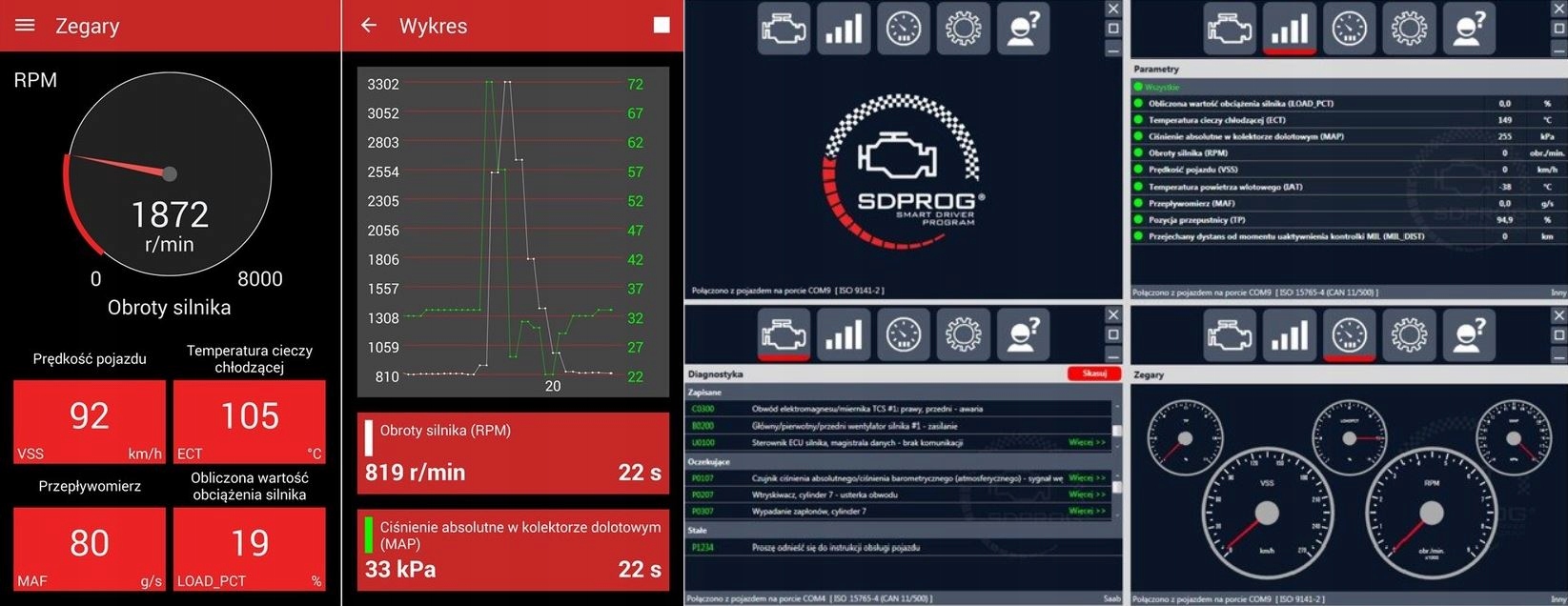 Program SDPROG Interfejs iCar PRO WIFI OBD2 OBDII Waga produktu z opakowaniem jednostkowym 0.33 kg