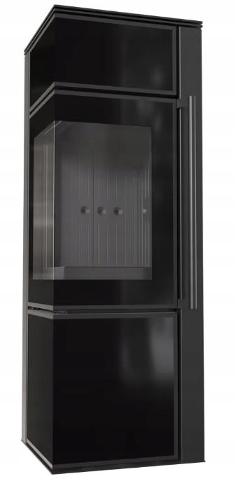 Kamna ocelová koza Tora/s 8 kW Ø 150 černý skleněný panel Black