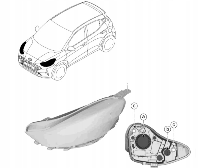 ФАРА ПЕРЕД ЛЕВА HYUNDAI I10 III 3 19- 92101-K7000