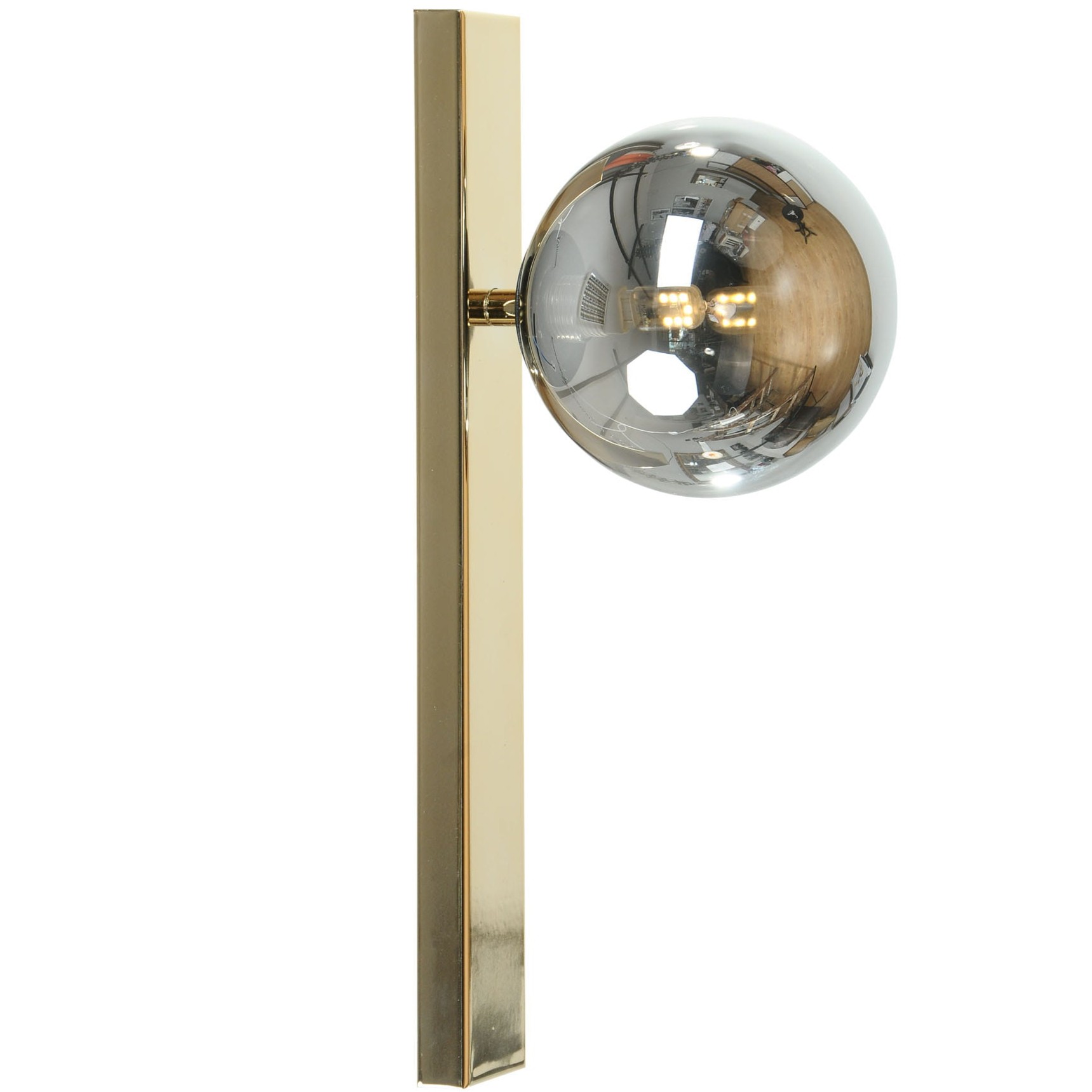 Nástenná lampa nástenná zlatá čierna, guľa do obývacej izby, spálne, kancelárie Serenity