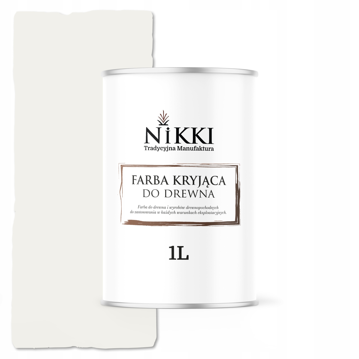 Farba Do Drewna Kryjąca Drzwi Renowacji Biały Drogowy RAL9016 Półmat 1L