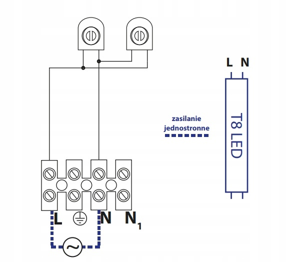 Lampa oprawa rastrowa LED 120cm+ 2x świetlówka LED Marka Eko-Light