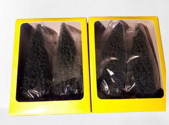 Choinka drzewo świerk jodła Eaglemoss 4szt H0 Tt