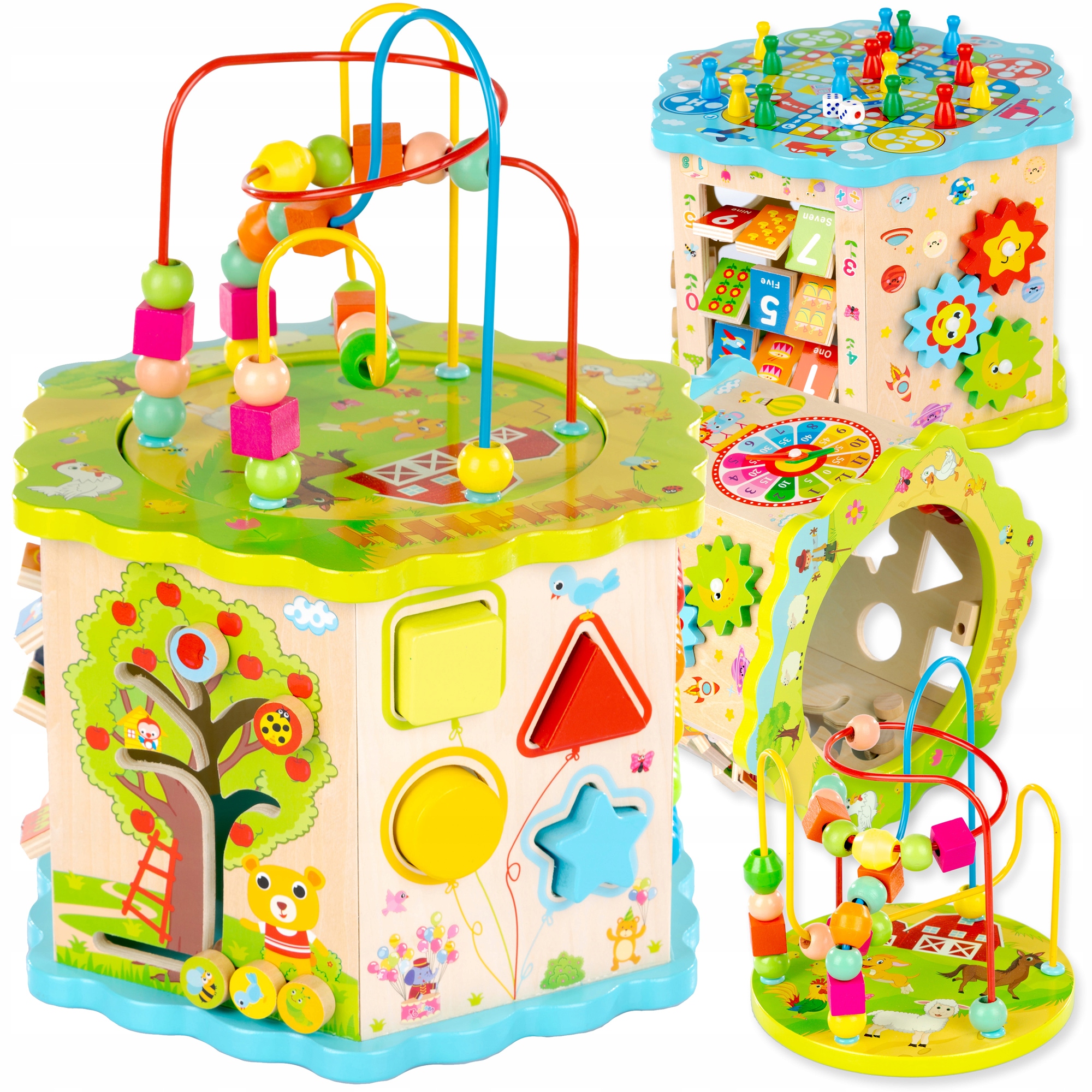 KINDERPLAY DREWNIANA KOSTKA EDUKACYJNA 8w1 Kod producenta GS1105