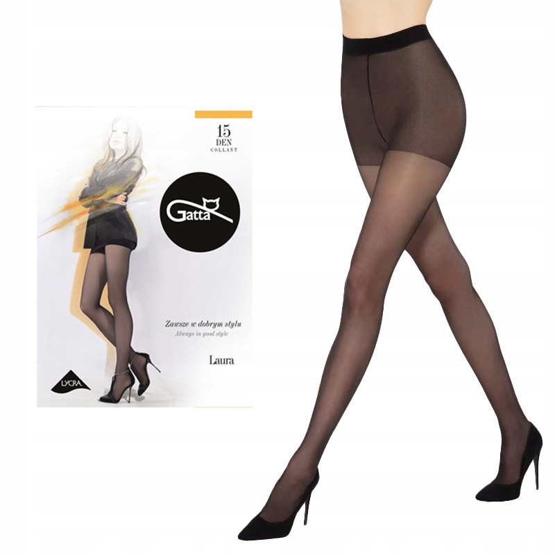 

Rajstopy Gatta Laura 15 den lycra 1-XS czarne