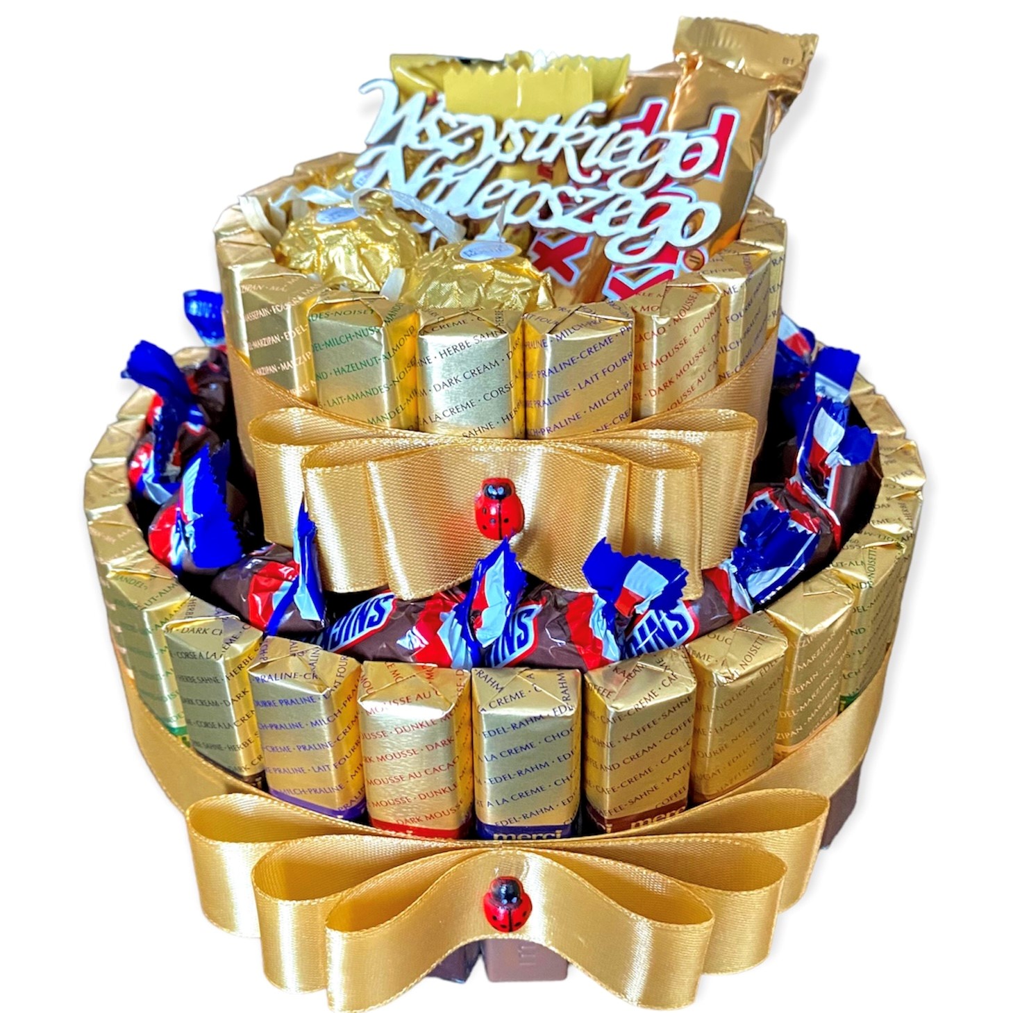 

Tort Merci Zestaw Kosz Box Prezentowy na Urodziny