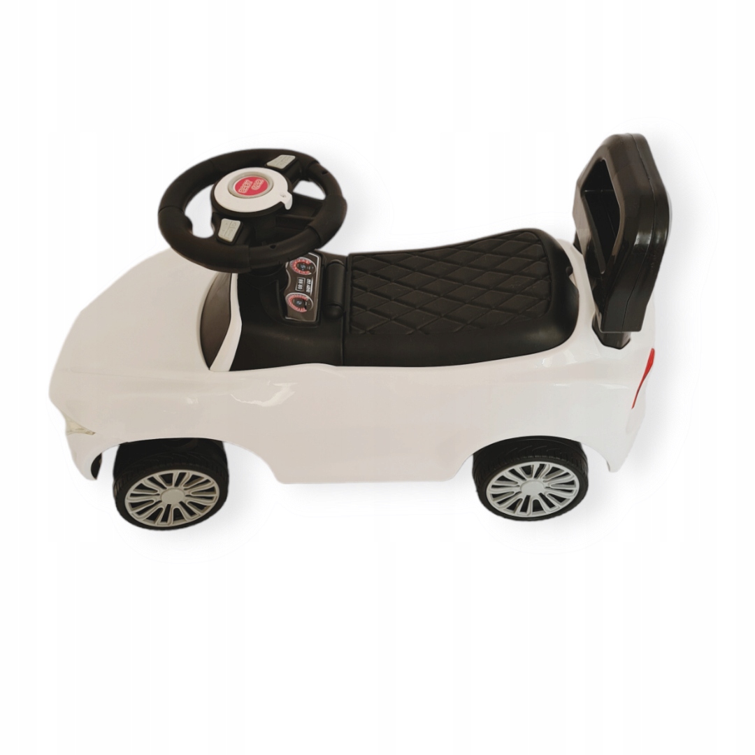 Pchacz jeździk autko dziecięce auto do pchania klasyczne Biały