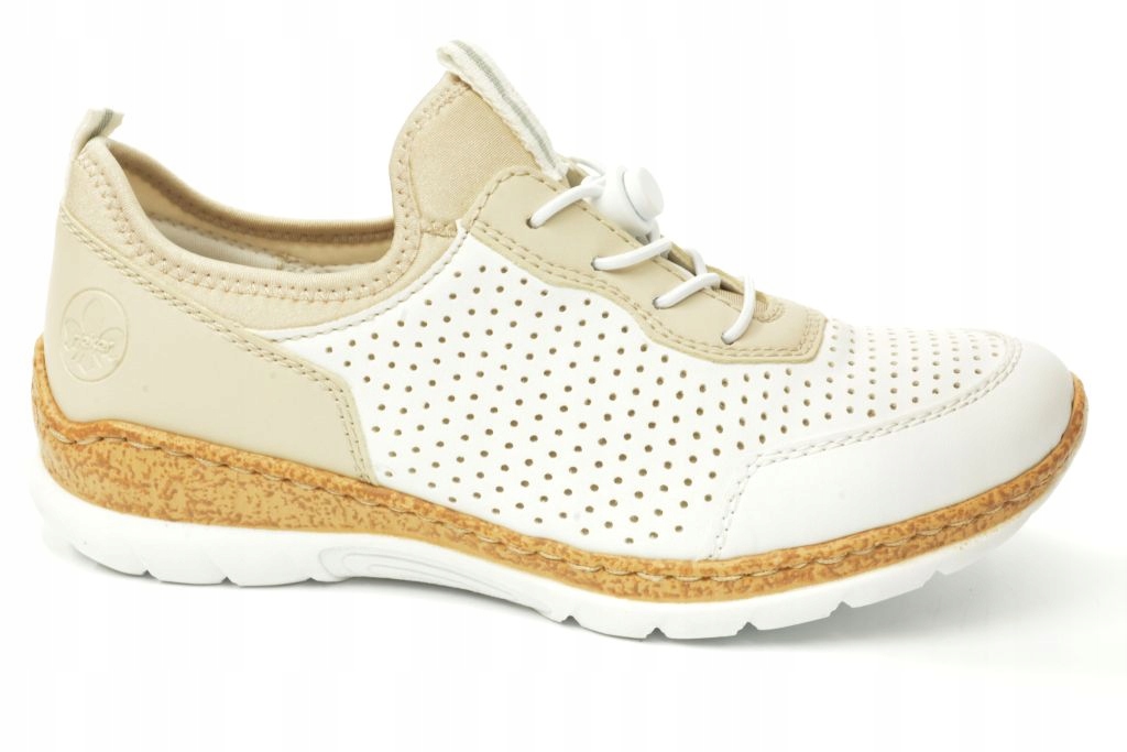 Rieker N4286 dámské polobotky Sneakersy bílé nazouvací na gumičky vel. 38