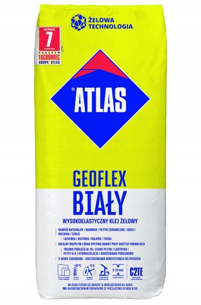 Atlas Geoflex Gelové lepidlo vysoce elastické bílé 25 kg lepicí malta