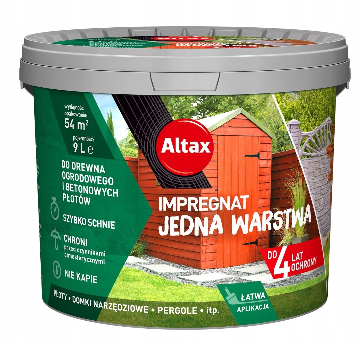 Impregnát na dřevo Altax pískovec 9 l pro venkovní použití