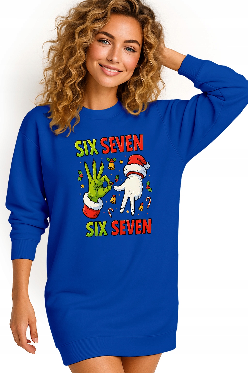 Mikina Vánoční Oversize Šaty Six Seven 67 Dárek K Vánocům L