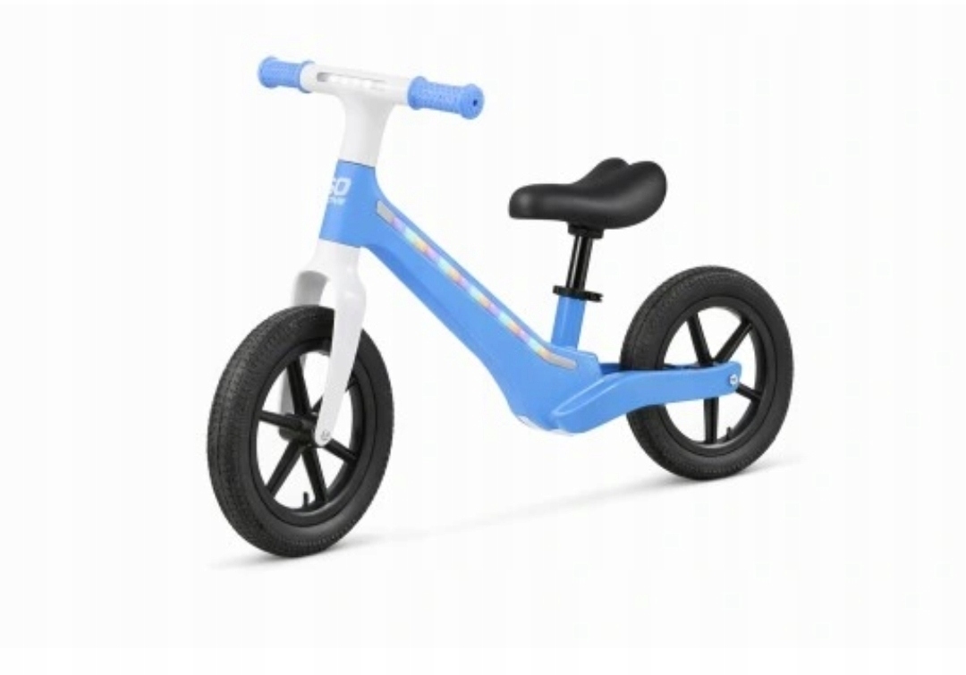 Lekki Rowerek Biegowy Go Active Pompowane koła Led Niebieski