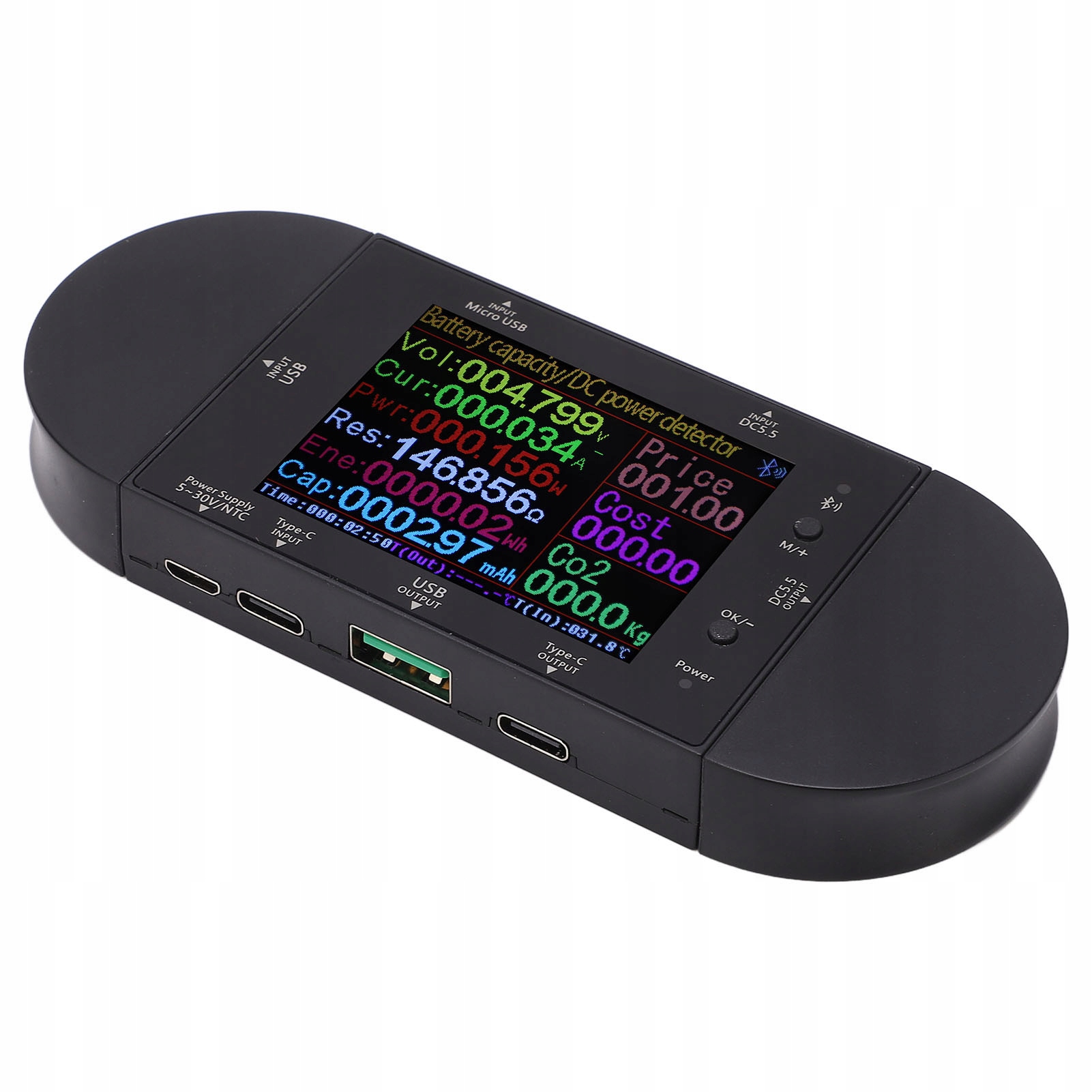 Woltomierz cyfrowy Tester USB Detektor napięcia Amperomierz Power PD PX