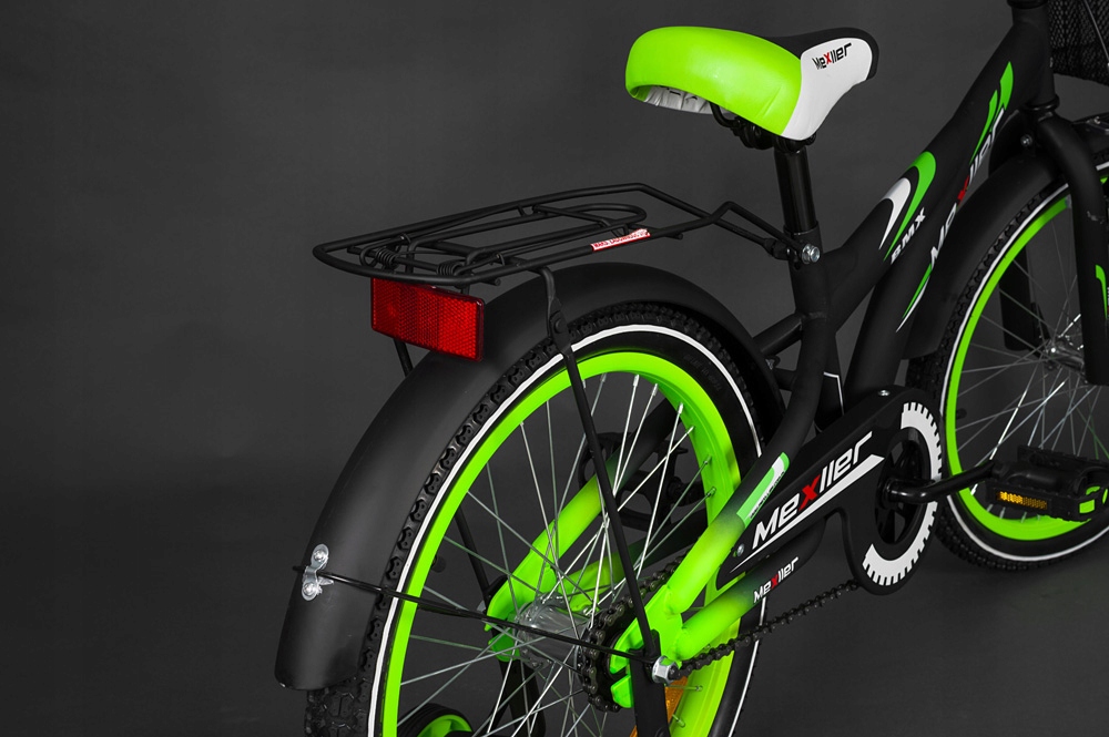 Rowerek dziecięcy Mexller BMX 20" + kółka boczne Model BMX 20 czarno - zielony