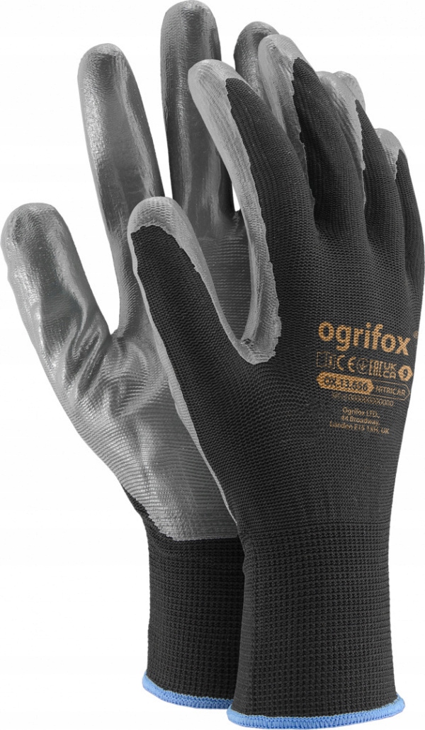 

Rękawice powlekane nitrylem rozm. 9 Ogrifox