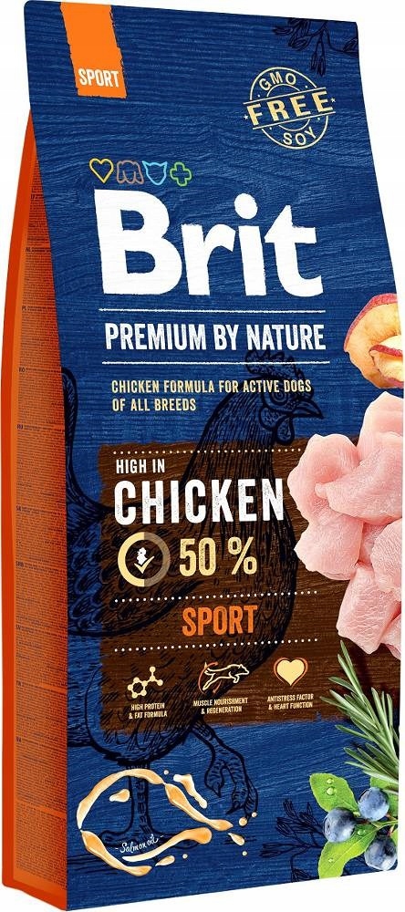 Brit Premium By Nature Sport – suché krmivo pro dospělé psy se zvýšenými vlastnostmi