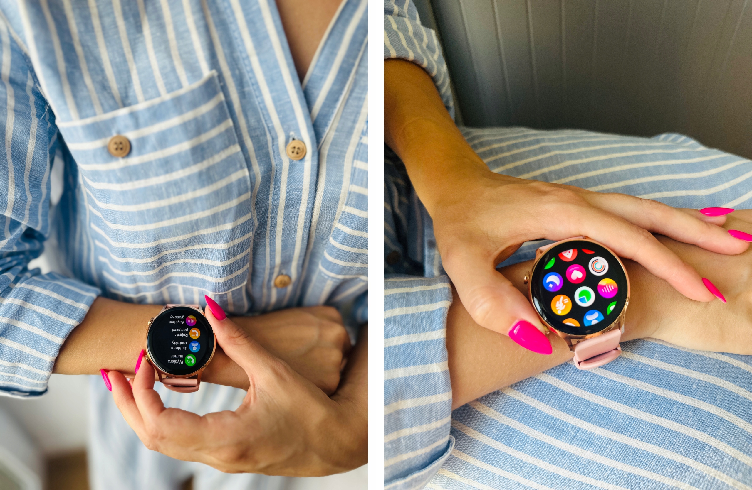 SMARTWATCH DAMSKI ZEGAREK PL MENU ROZMOWY SMART WATCH + 4 PASKI + SŁUCHAWKI Model inny
